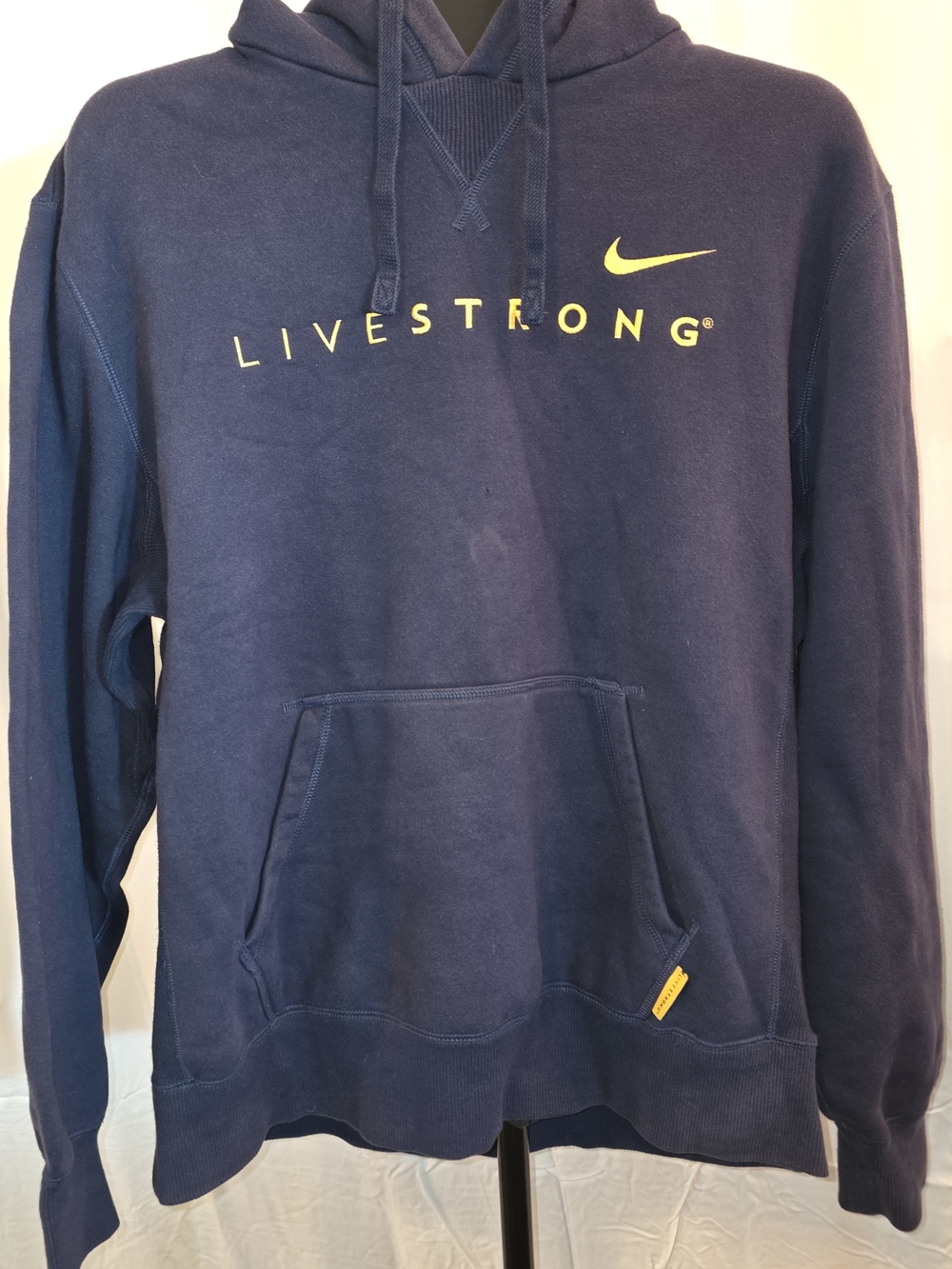 Nike Livestrong Navy Hoodie with Yellow Logo